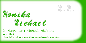 monika michael business card